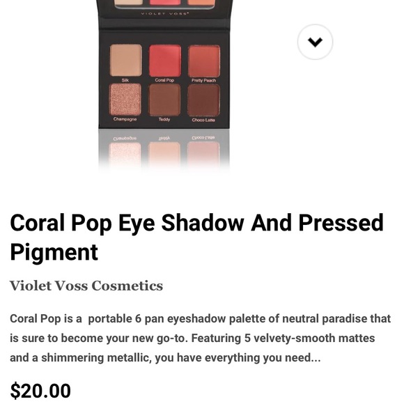 *NWT* Violet Voss Coral Pop Eyeshadow Palette - Picture 2 of 6